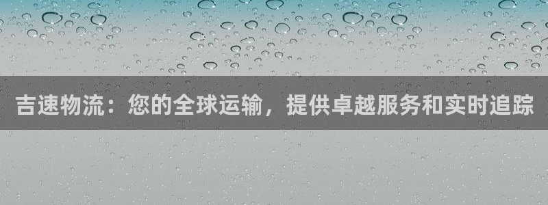 28圈游戏官网版：吉速物流：您的全球
