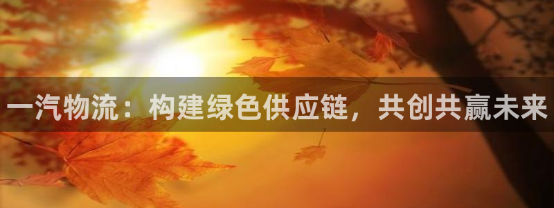 28圈网站怎么注册：一汽物流：构建绿色供应链，共创共赢未来