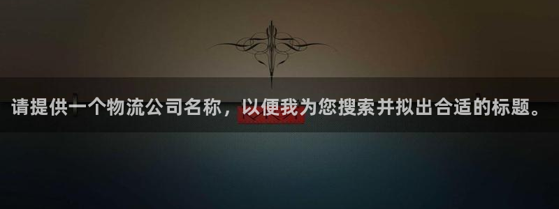 28圈玩法：请提供一个物流公司名称，
